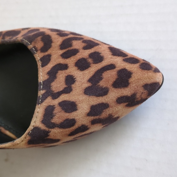 Cato Animal Print Pointed Toe Kitten Heels Black Brown Leopard 9M EUC - Picture 3 of 11